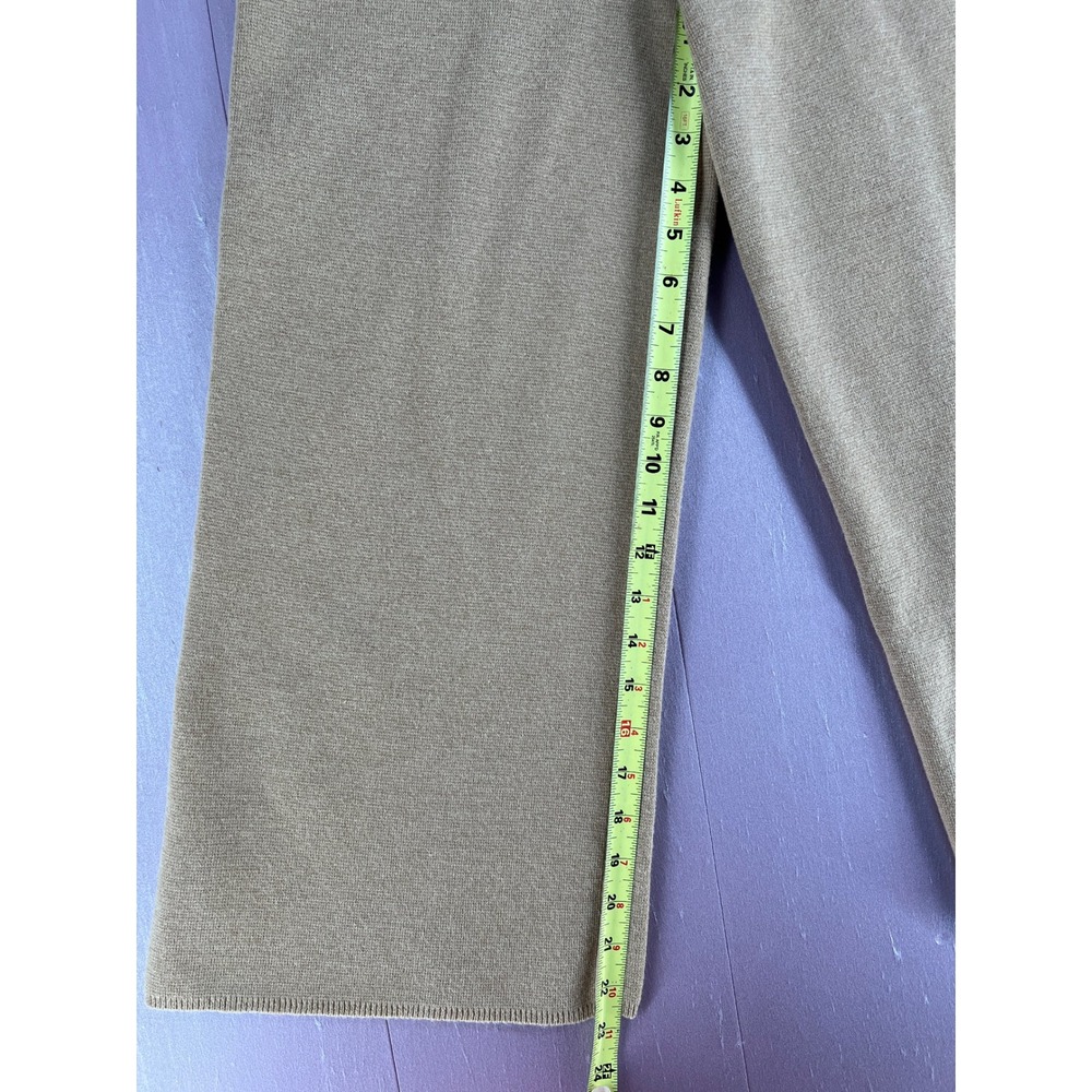 J.Crew Minimalist Camel Tan Merino Wool Blend Wide Leg Chic Sweater Pants - Picture 6 of 9